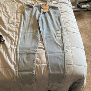 Levi Strauss High Waisted Skinny Crop Blue, Size 8